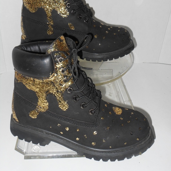 TIMBERLAND BLACK LEATHER SUEDE ANKLE BOOTS SIZE 7 - Picture 2 of 5